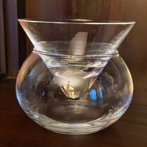 Stemless martini glass with ice holder